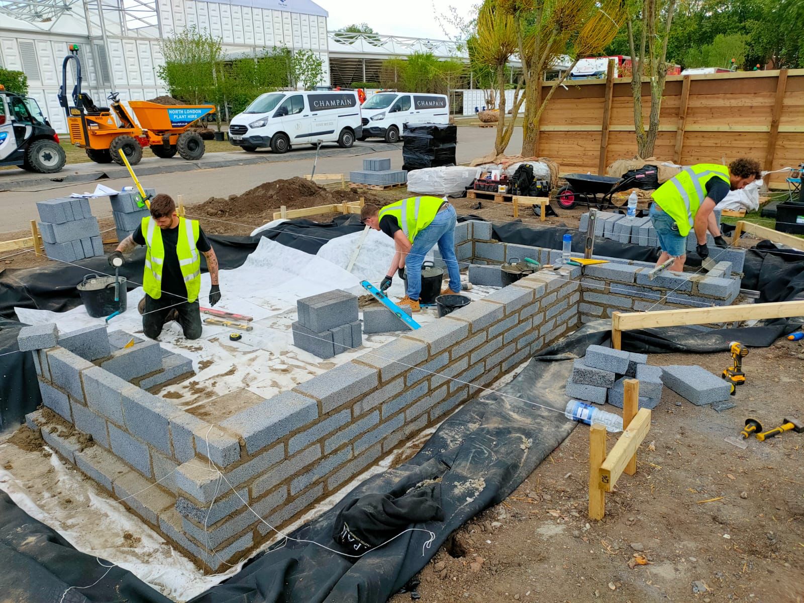 garden buildings in progress