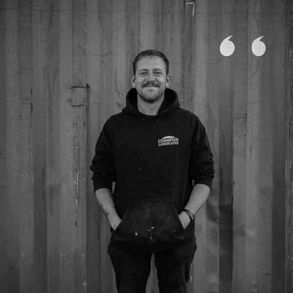 Joe Barns, Site Supervisor at Champain Landscapes
